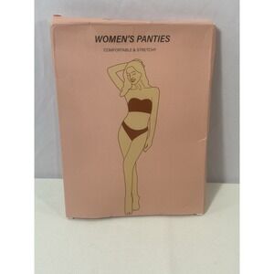 Women's Acwtis 6 Pack Seamless No Show Size M Thongs Beige& White